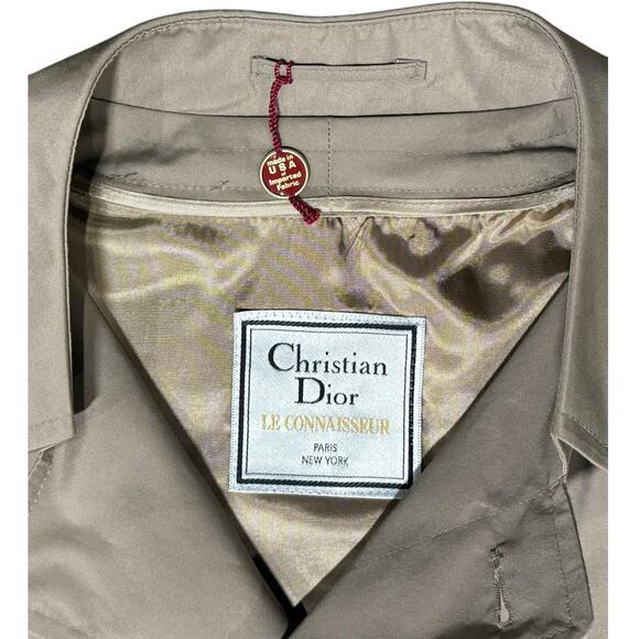 Christian Dior Le‎ Connaisseur Trench Coat Men 44R Beige Lined Quiet Luxury Wool - Picture 3 of 10